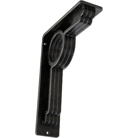 Ekena Millwork Maria Wrought Iron Bracket, (Triple center brace), Antiqued Pewter 2"W x 5 1/2"D x 8"H BKTM02X05X08TMAAPW
